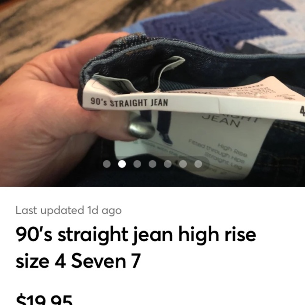 Seven7 High Rise Straight Leg Jeans - Classic Blue